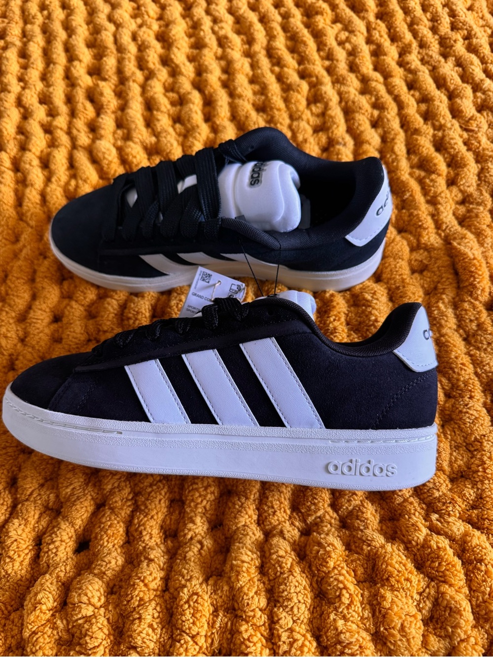 adidas Kids Black and White Low-Top Sneakers